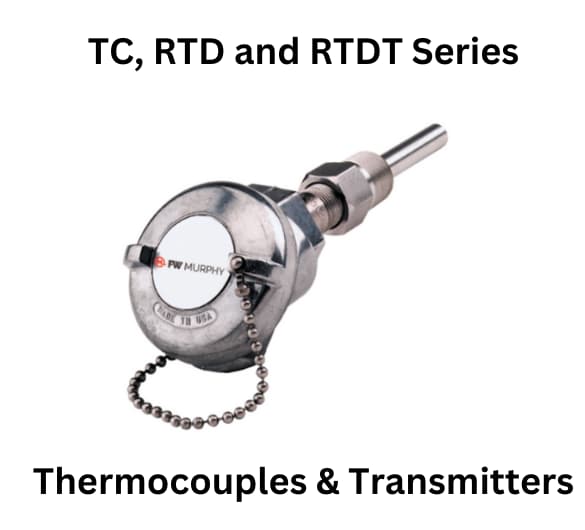 Image of FW Murphy's TC, RTD, and RTDT Series thermocouples and transmitters, essential for reliable temperature monitoring